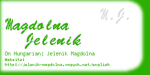 magdolna jelenik business card